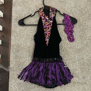 Weissman jazz purple costume leotard